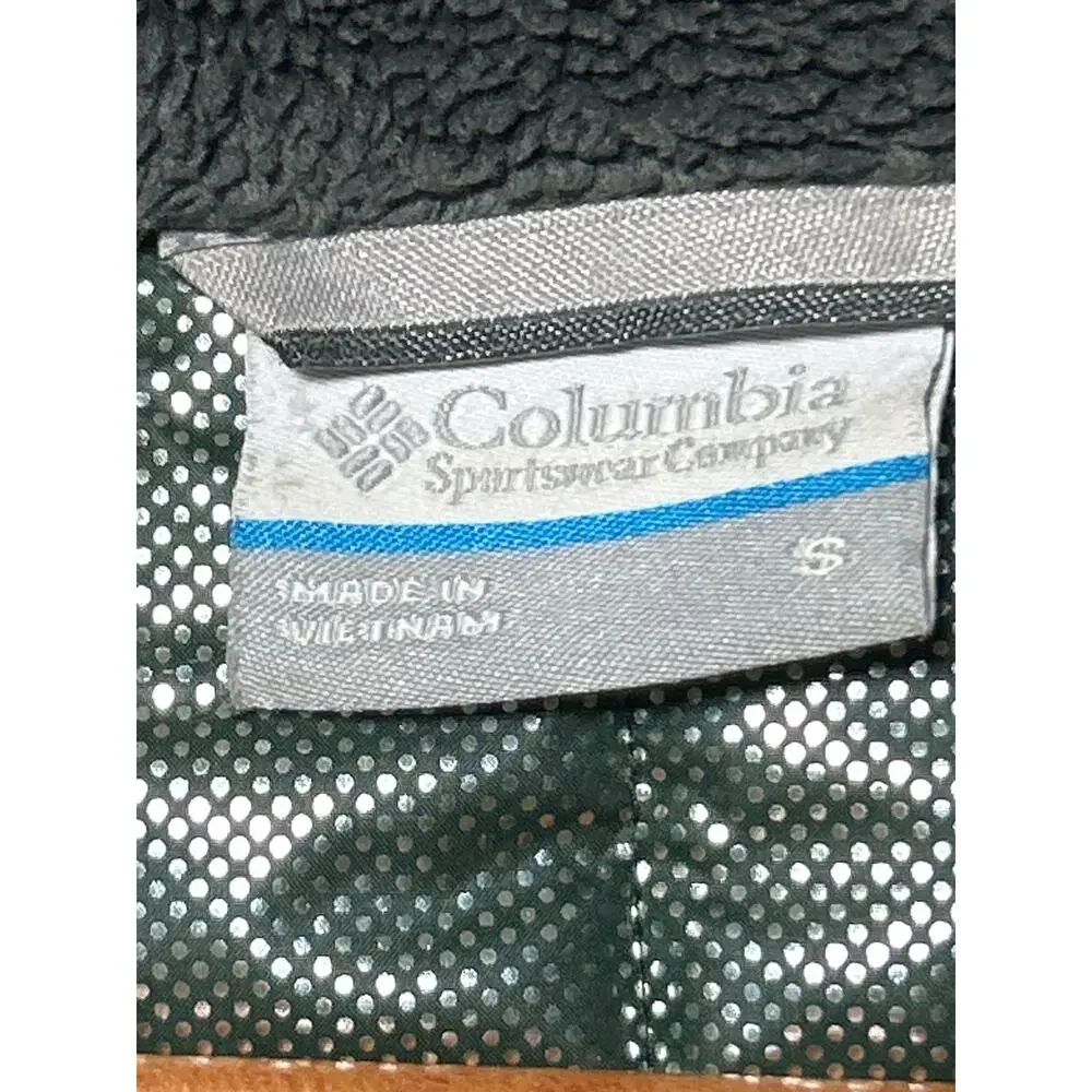 Columbia Puffer Coat Small Green Omni Heat Long Full Zip Heavenly Hooded